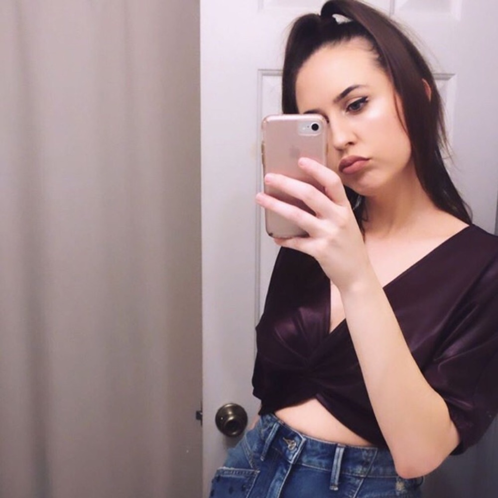 Satin crop top